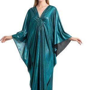 Teal Shimmer Kaftan